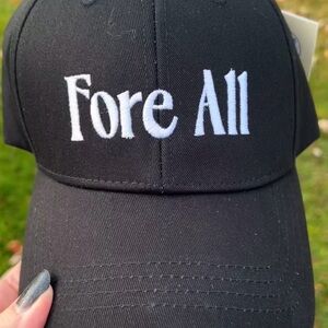 Fore All Teddy Cap in Black